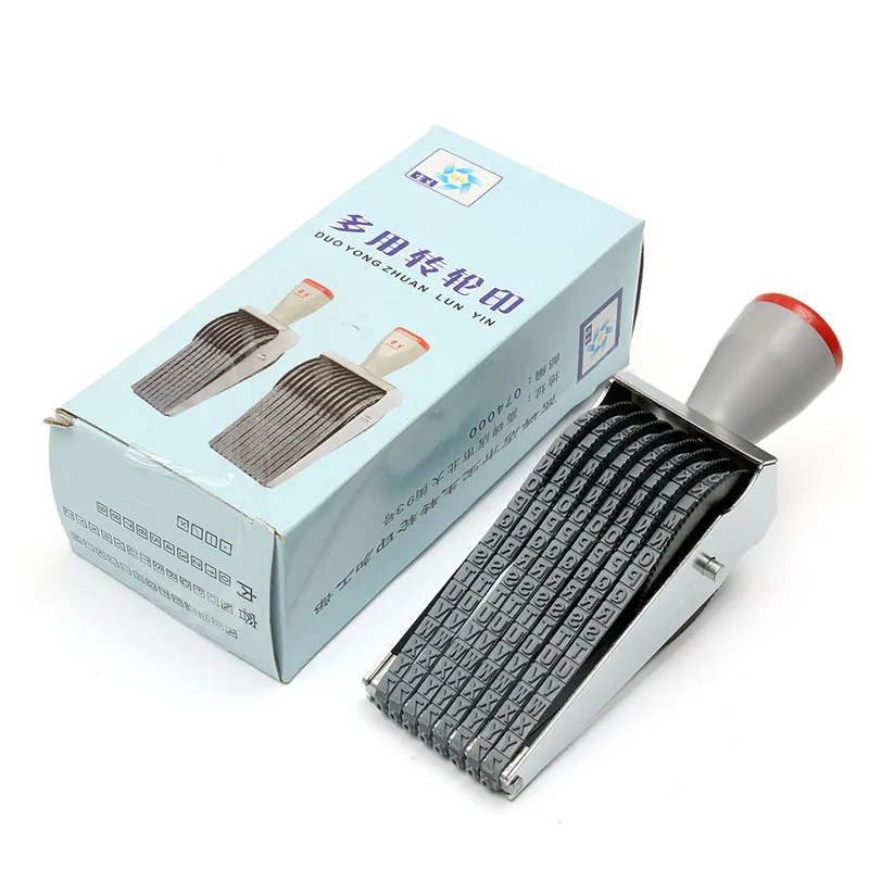 8 Digit Alphabet English Alphanumeric Scroll Rubber Stamp Seal Digital Machine Printing Design DIY Scrolling Statistic Scrapbook
