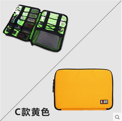 C Yellow Кабель для передачи данных практичный провод для наушников сумка для хранения линия питания Органайзер сумка для электрических флеш-дисков чехол Цифровые аксессуары сумки - Цвет: C Yellow