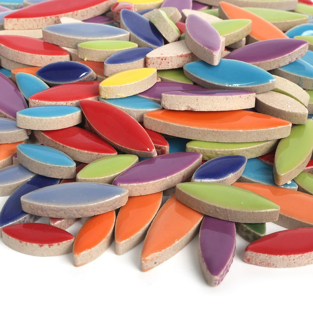 Description Picture 6 of item100g Irregular Ceramic Mosaic Tiles Multi Color Petal Mosaic Tiles DIY Mosaic Making Stones for Craft Hobby Arts Wall Decoration