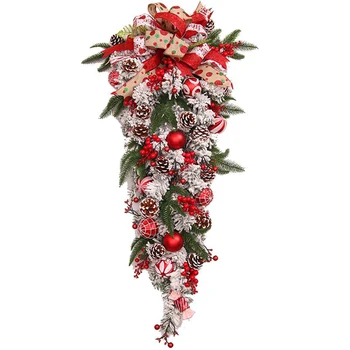 

Christmas Creative Artificial Lovely Teardrop Decor Door for Home Christmas Ornaments Photography Props Festival Decor