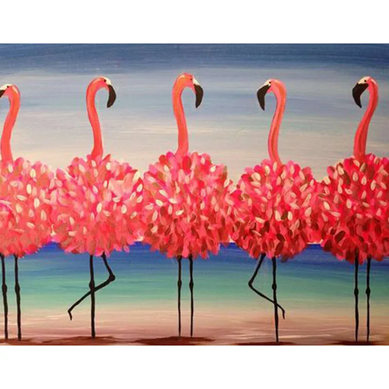 

Full Round Drill Diamond Animal Diamond Painting Flamingo Embroidery DiamondHome Set Art Handmade Cross Stitch Wall Decor Gifts