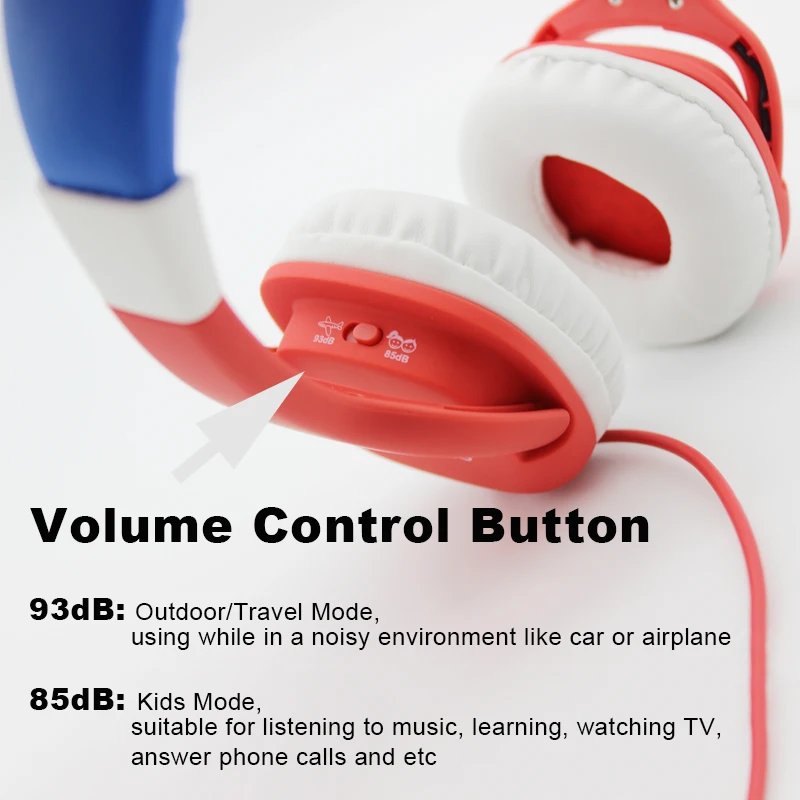 Kids Headphones with Microphone 85 93dB Wired Music Earphones Children Stereo Headsets 3 5mm Headphone For Sony Phone Christmas
