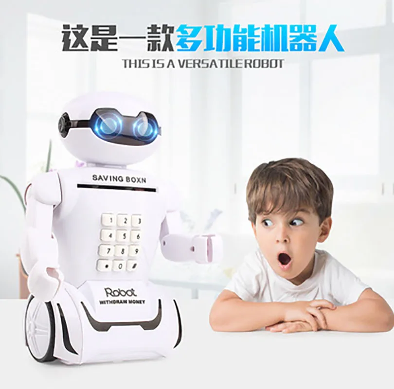 

Smart Lamp Robot Coin Bank Adult CHILDREN'S Cartoon Creative Not Only into Boy Password Suitcase Savings Bank