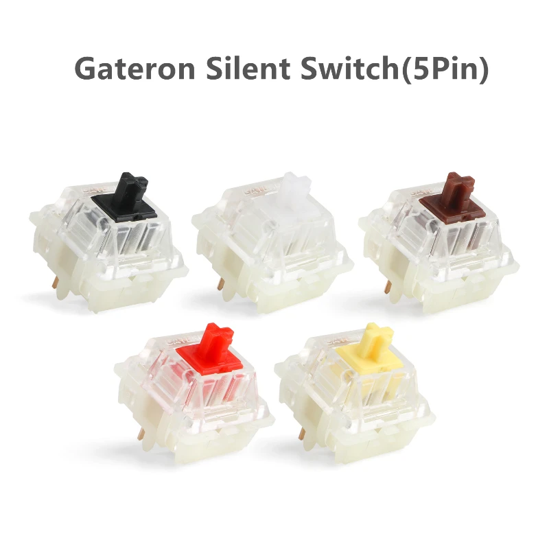 keyboard for multiple computers Gateron Silent Switch Mute Switches 5 Pin White Brown Red Black Yellow Switch For Mechanical Keyboard Compatible with MX switch standard computer keyboard