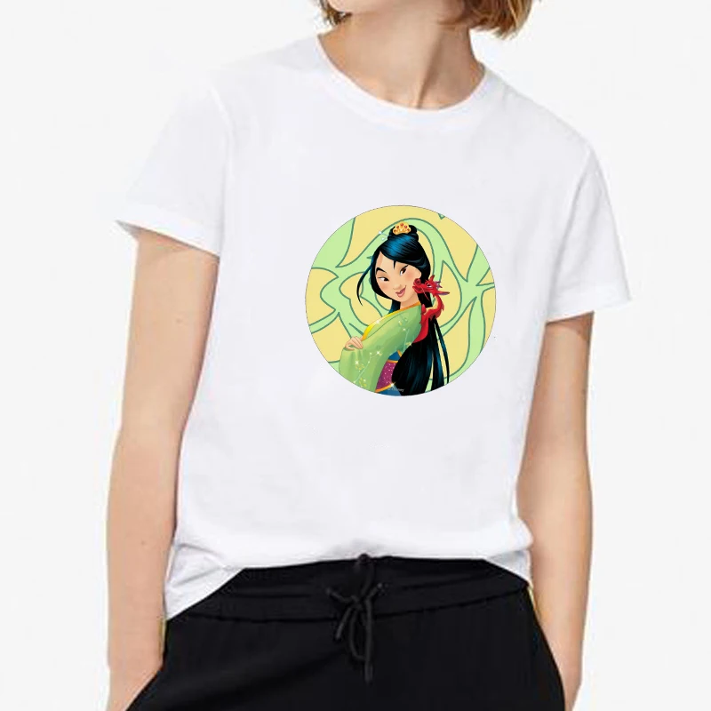 Lus Los Mulan, женская футболка с мультяшным принтом, футболка с коротким рукавом, Harajuku, Винтажная футболка, уличная одежда, лето, Vogue