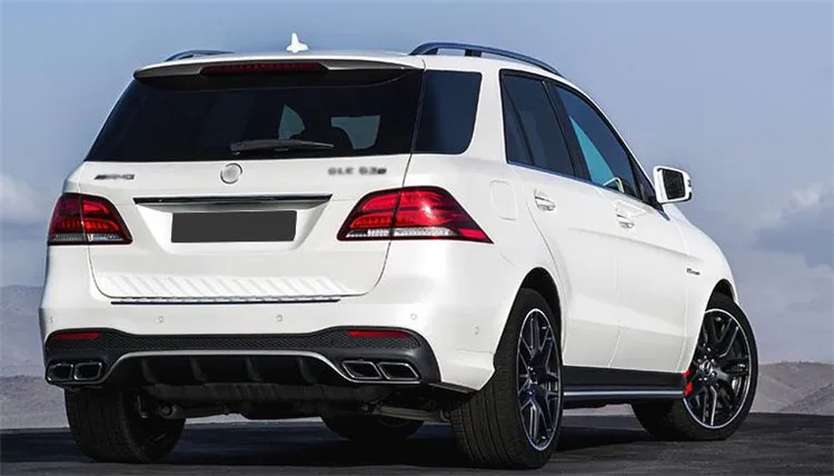 GLE класс GLE63 диффузор и глушитель наконечники для GLE300 GLE400 GLE450 до GLE63 стиль задний диффузор и выхлопные трубы