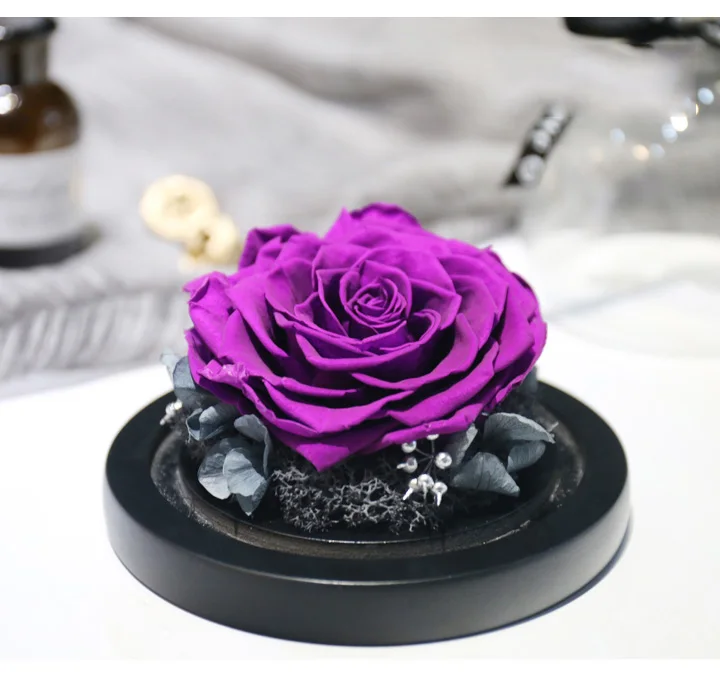 Love Everlasting flower vase Glass cover 09