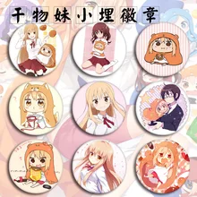 

Kawaii Himouto Umaru-chan Anime Badges on a Backpack Anime Icons Cosplay Bedge Bags Badge Button Brooch Pin Gift