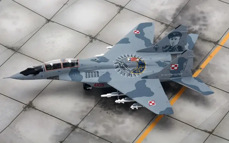 JC Крылья польские ВВС Микоян MiG-29UB 1/72 литой самолет модель самолета