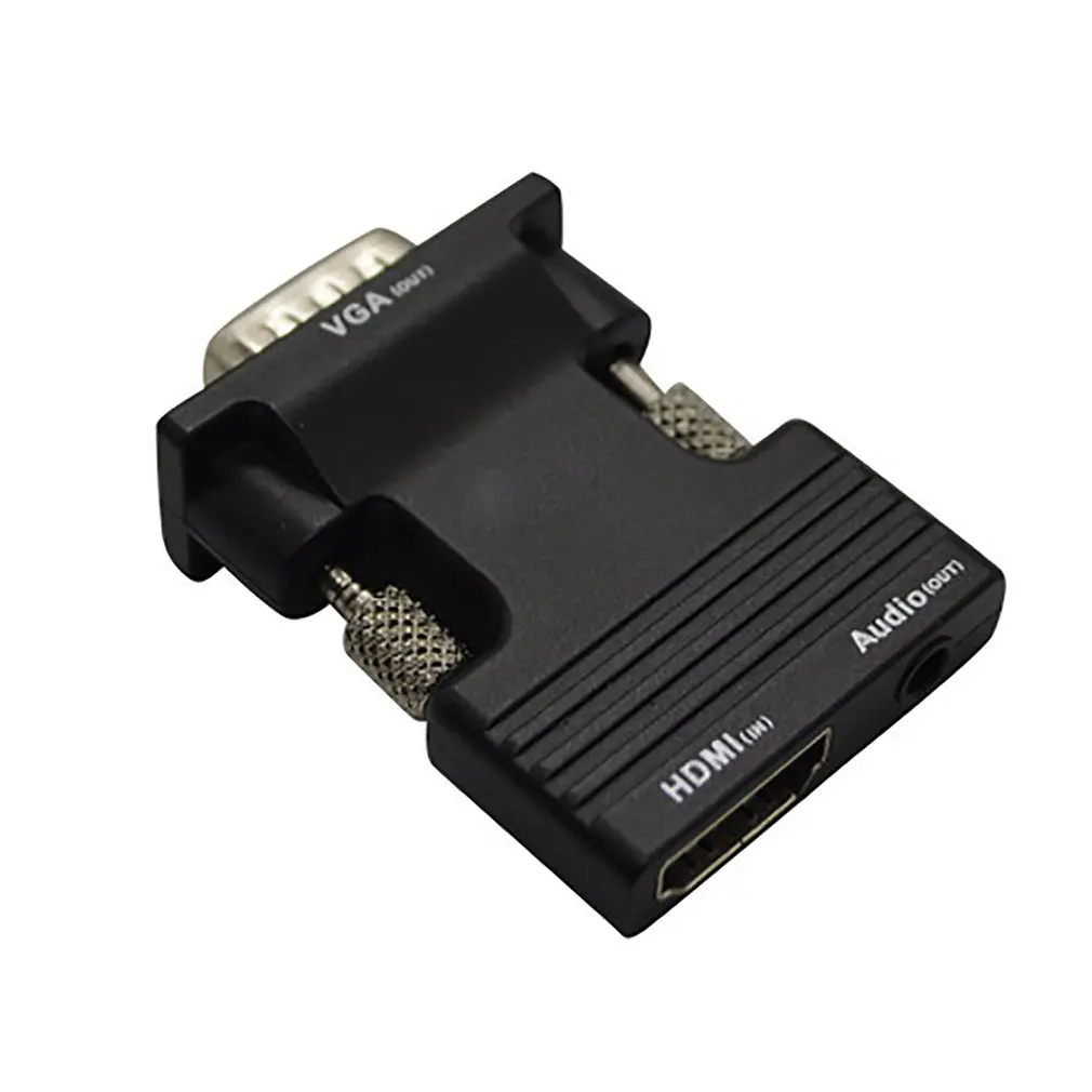 HDMI мама к VGA папа адаптер Поддержка аудио поставляется с 3,5 мм стерео аудио кабель+ Micro USB шнур