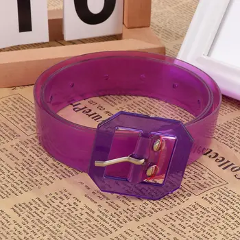 

2019 Fashion New Transparent Multicolor Belt Slim Thin Waist Belt Wild Waist Accessories Belt
