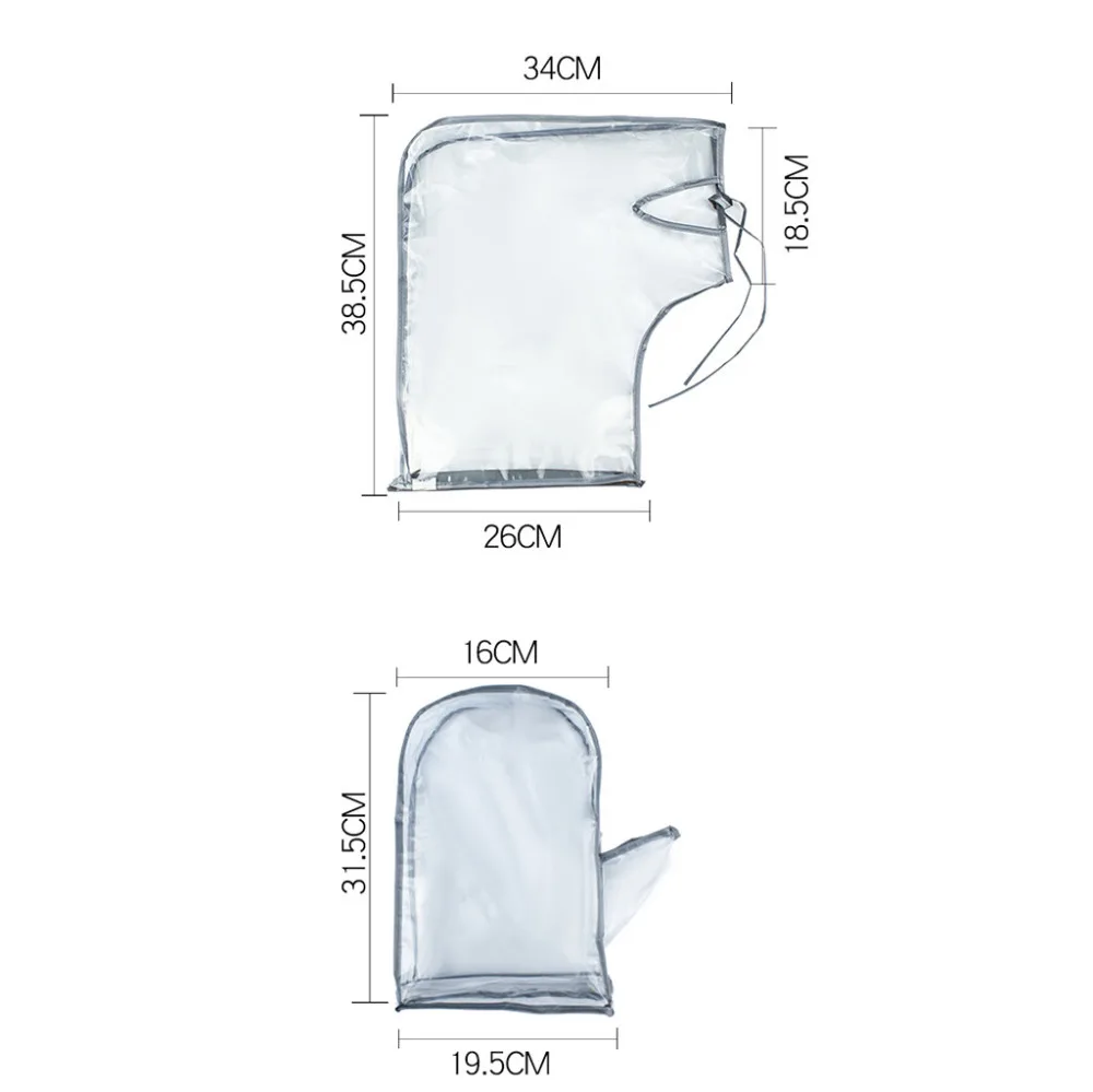 Водонепроницаемый перчатки электрический мотоцикл сумка прозрачный ПВХ материал ветрозащитный#3V28