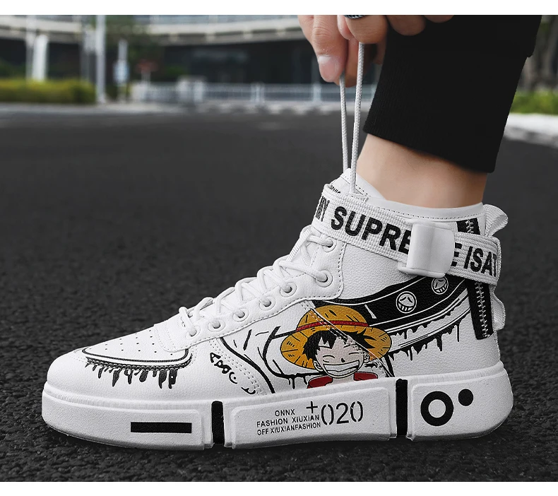 One Piece - Luffy Simling Themed Sporty Sneakers (6 Designs)