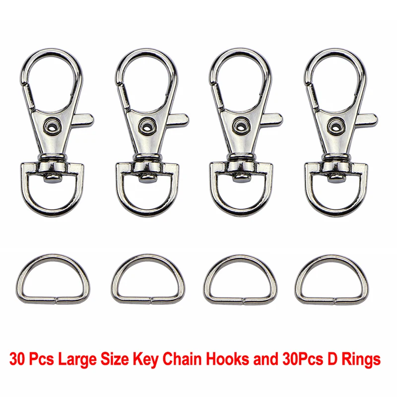 Special Price Swivel-Clasp-Hooks Trigger D-Ring Lobster Clip-Buckle Bag-Parts--Accessories Metal Silver Zem1wyjDn