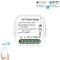 Wi-Fi, умный настенный выключатель, выключатель, модуль 220 В, 240 в, пульт дистанционного управления, 1 комплект, 1 способ, 2 способа переключения, модуль с Alexa Google Home