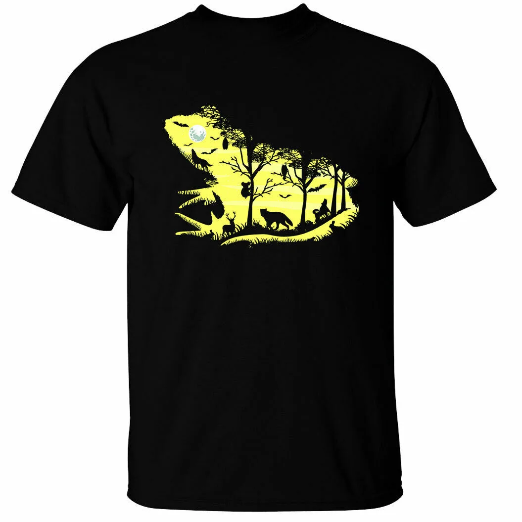 Frosch Nacht Silhouette футболка для мужчин и женщин Herren Wald Tier Creatures Wildtiere крутой подарок