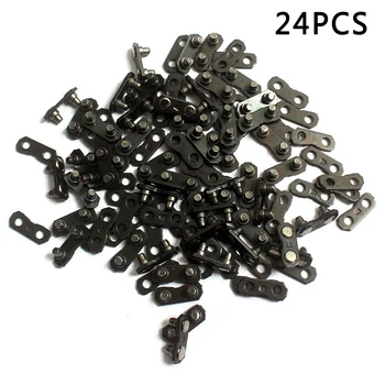 

24 Sets 0.325" .050 & .058 Chainsaw Chain Connector Master Links Repair Preset Tie Straps Replacement Chain Saw Tool Parts