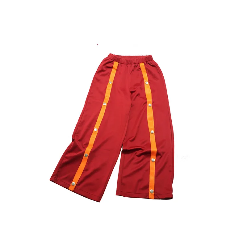pants Костюмы для джазовых танцев для девочек, оранжевые топы, широкие штаны, комплект одежды в стиле хип-хоп для детей, одежда для сцены, шоу, танцевальная одежда, DQS3047 - Цвет: pants