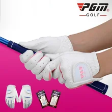 PGM, одна пара, детские перчатки для гольфа, Нескользящие кожаные перчатки для мальчиков и девочек, спортивные варежки для правой и левой руки, высокое качество, D0797