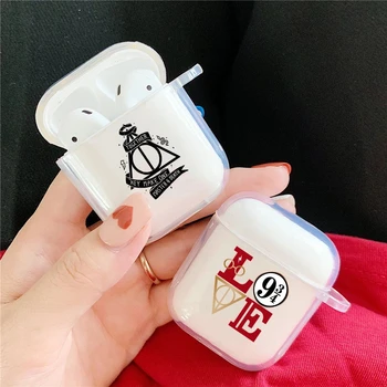 

New Cartoon Harries Potter Wireless Earphone Case for AirPods 1 2 Pro Cases Silicone Clear Charging Headphones Protective Cover