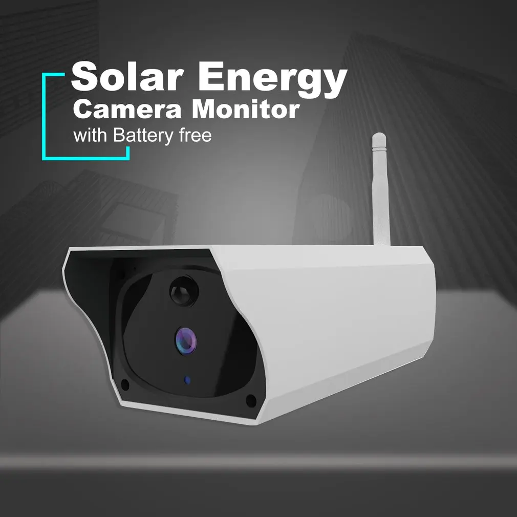 

Solar WiFi IP Camera 1080P HD Outdoor Charging Battery Wireless Security Camera PIR Motion Detection Bullet Surveillance
