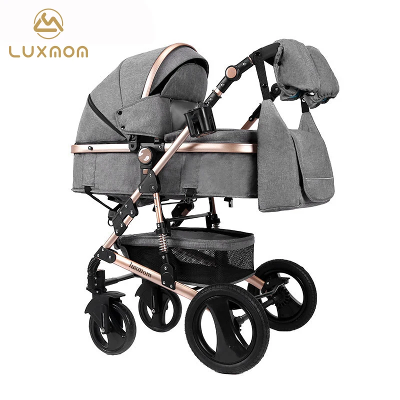 Luxmom Детская коляска 2 в 1 двусторонний тележка регулируемый подлокотник Четыре