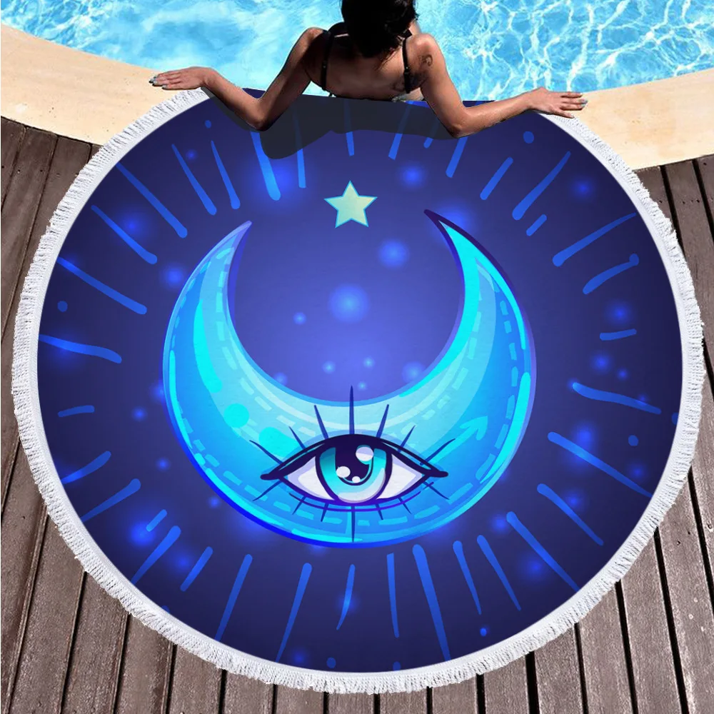 

Good Makeup Black And White with Pattern Geometry Beach Towel Microfiber Bath Towel Circle Tassels Beach Towel Johnson Hot Sales