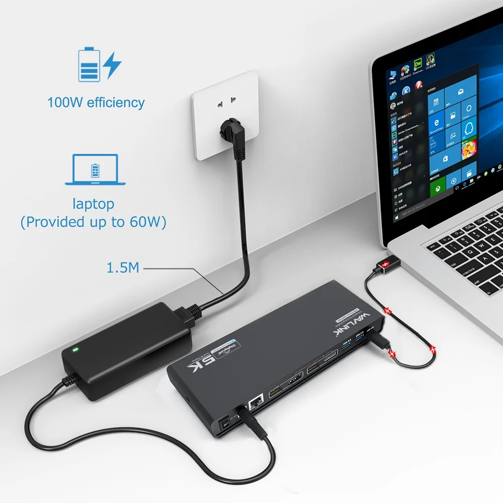 Универсальная док станция Wavlink USB C 4K HDMI и DP|Док-станции для ноутбуков| |