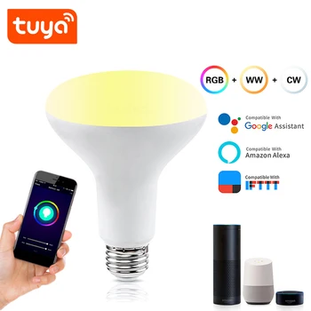

Tuya / Smart Life Smart Wifi Bulb Dimming Bulb 9W RGBCW Smart Bulb Voice Control can be used with Alexa TUYA APP