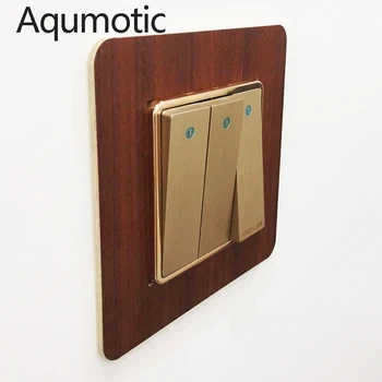 

Aqumotic Wood 3D Wall on Switch Stickers Wooden Children 1pc Switch Light Home Decoration Room Protective Cover No Luminous
