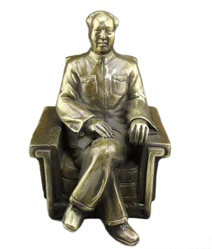

LAOJUNLU Pure Copper Giant Statue Mao Zedong Seat Like Chairman Mao Statue