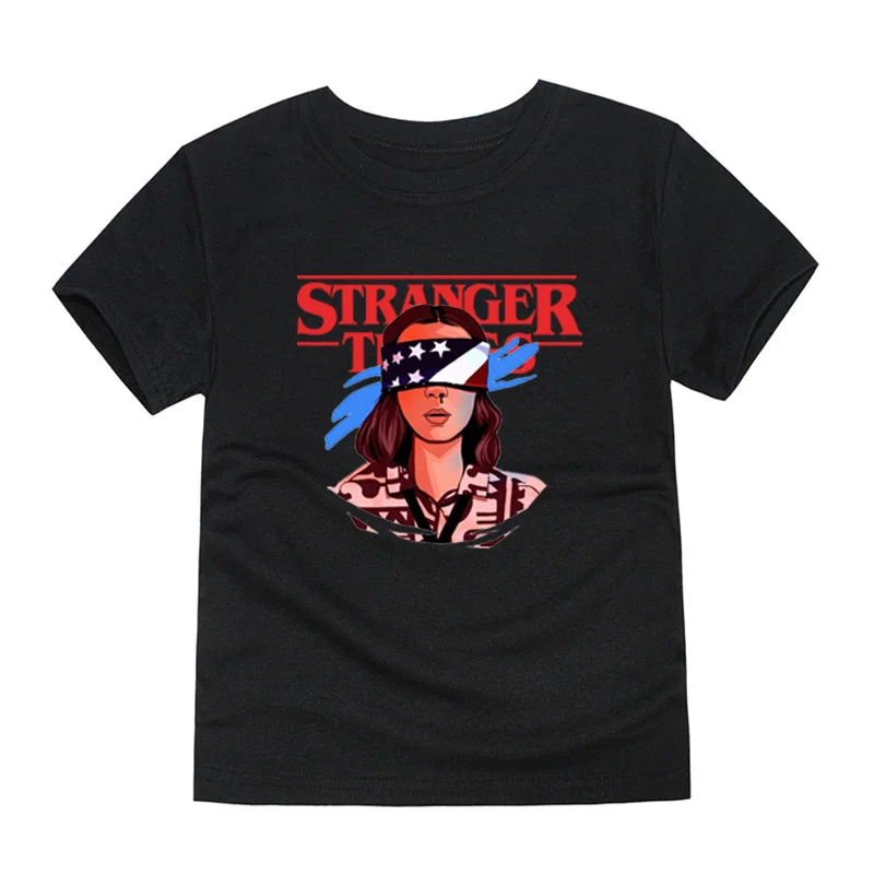 Футболка для мальчиков и девочек футболка с надписью «Stranger Things Will's» детские летние повседневные белые топы, Детские Забавные футболки, топы - Цвет: 917n-bj-11-21-21