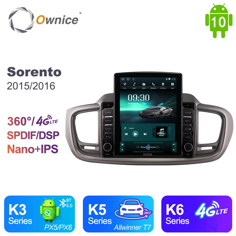 Ownice Tesla стиль DSP 4G LTE Android 10 0 автомобильный dvd-плеер для KIA Sorento 2015 2016 GPS Navi карта Wifi RDS