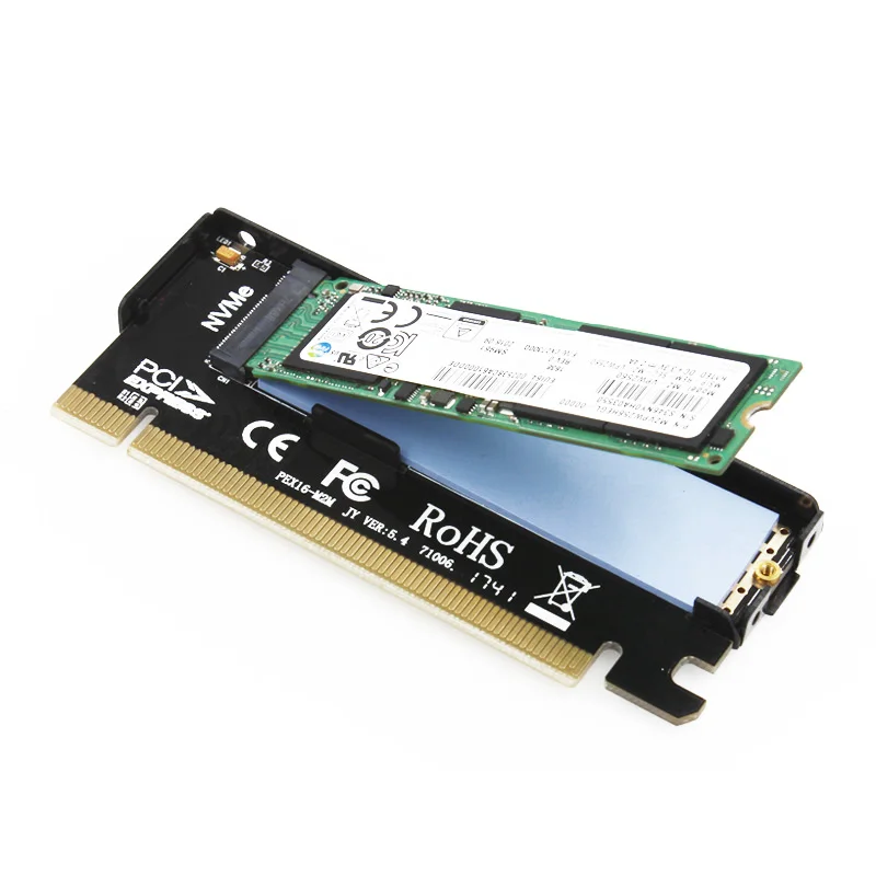Cool Swift Nvme M.2 X16 Pci-E Пыленепроницаемая Riser Card 2280 алюминиевый лист золотой бар теплопроводность кремния вафельное охлаждение