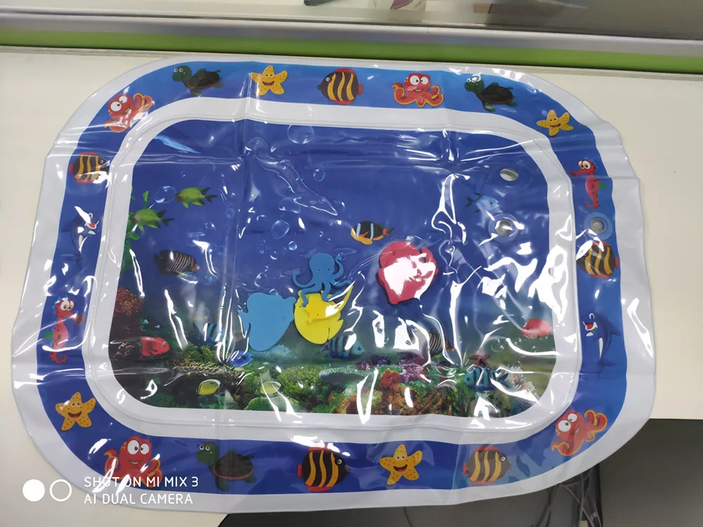 Hot Inflatable Baby Water Mat Infant Tummy Time Play Mat Toddler Fun Activity Play Center for Sensory Stimulation Motor Skills