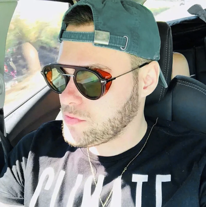 Ralferty стимпанк Солнцезащитные винтажные очки, ретро солнцезащитные очки для женщин и мужчин в стиле панк очки оттенки C599