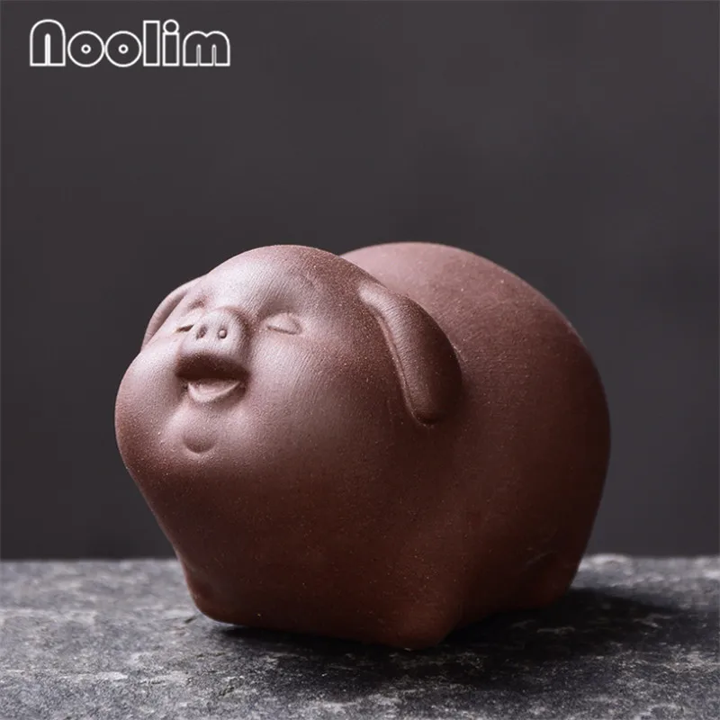 F Чай с кончиком пальца, питомец, фиолетовая глина, маленькие украшения, чайный набор, креативный мультяшный чайный набор, аксессуары для рабочего стола, маленькая фигурка животного, ремесло - Цвет: F