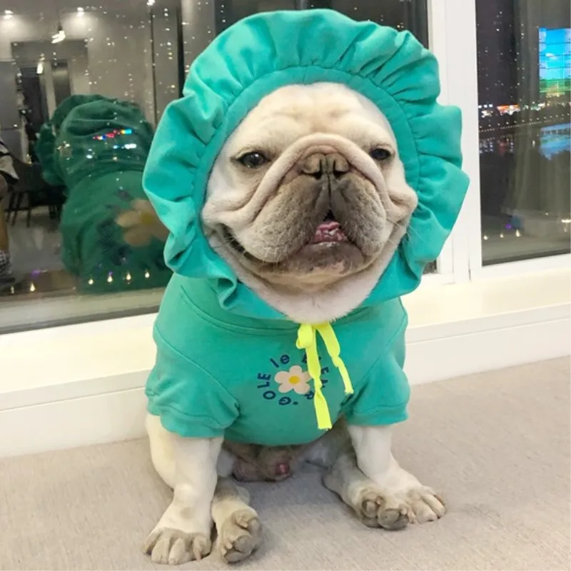 Pets Dogs Products Fashion Cute Sunflower Pattern Hoodies For Small Puppy Dogs Chihuahua Maltese French Bulldog