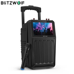 Blitzwolf bw-dm1 30w tft screen wireless party karaoke speaker with tft screen hifi sound, wireless microphone multiple ports 1 Item image