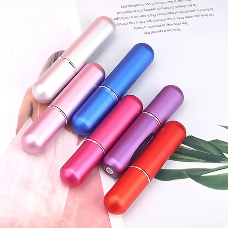 

5ml Portable Travel Mini Refillable Empty Perfume Bottle Atomizer Scent Pump Spray Case Aluminum Cosmetic Container Dispenser