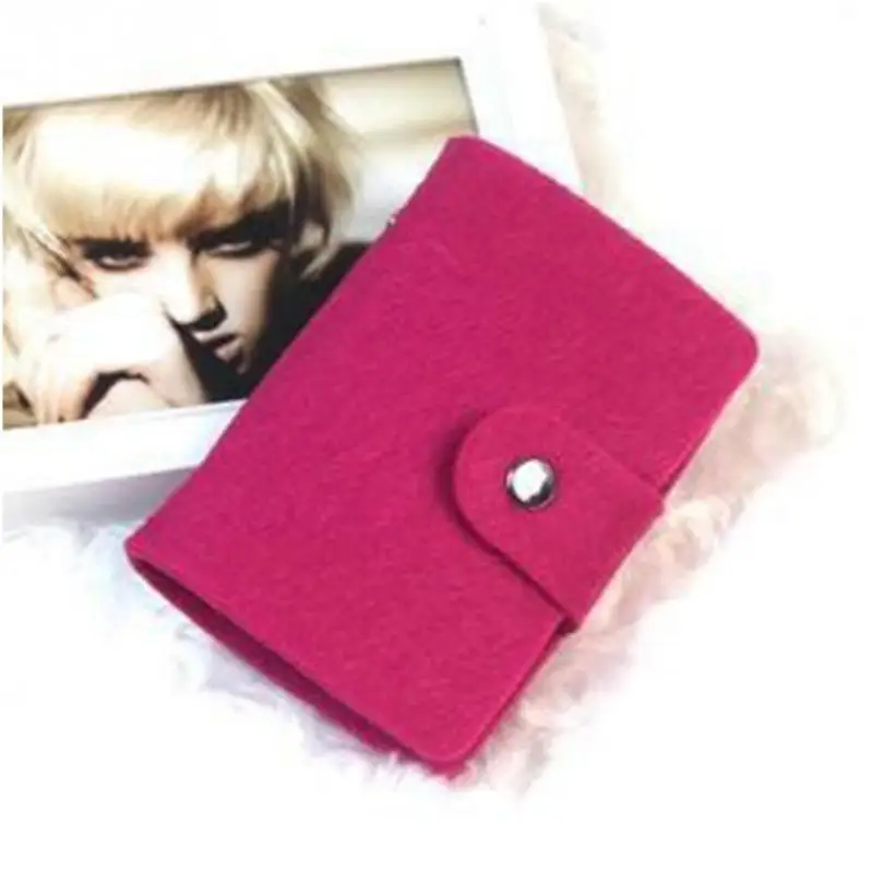 

Free Shipping New Fashion 24 Bits Useful Business Credit Card Holder PU Leather Buckle Cards Holders Organizer Manager For Women