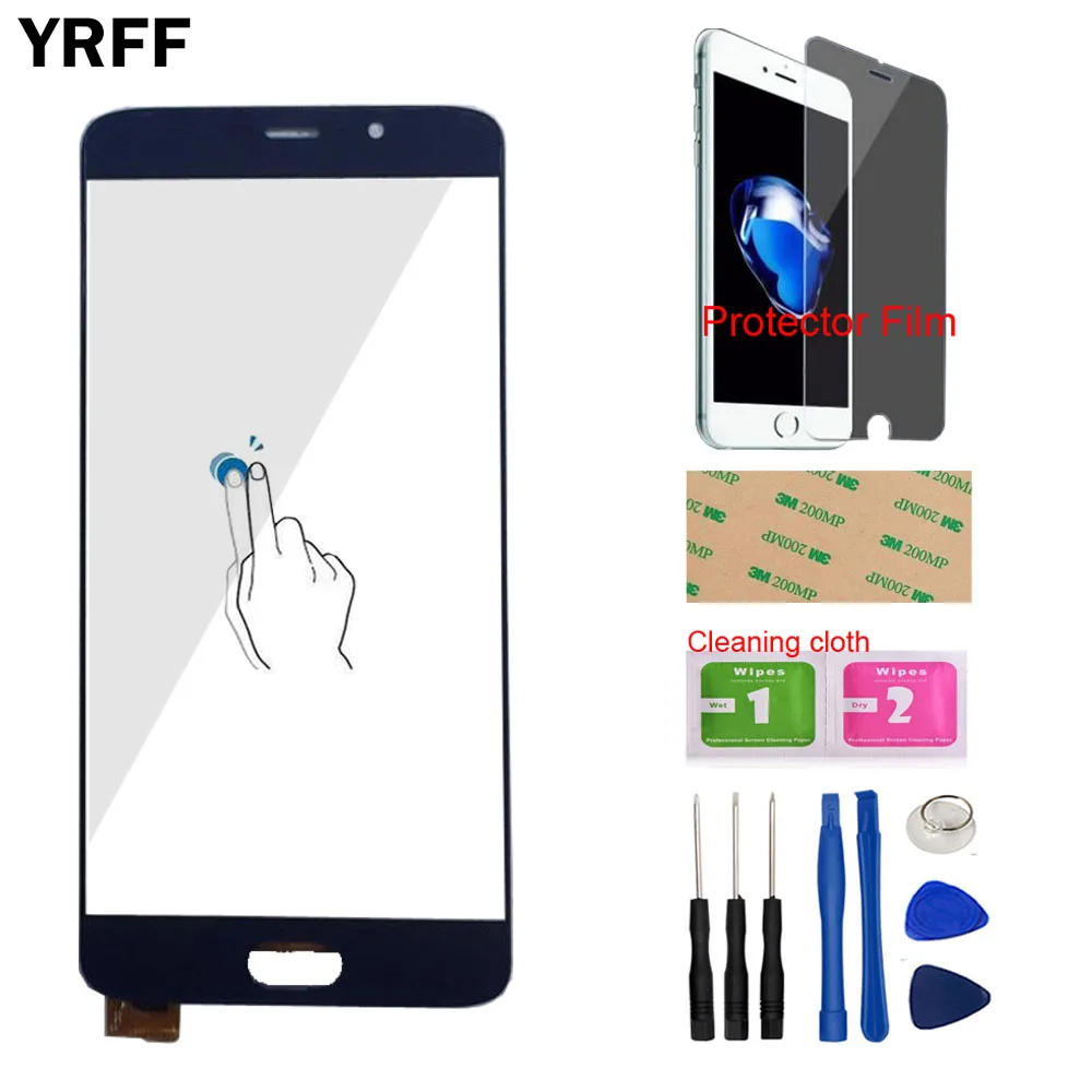 Darkblue With Tools Сенсорный экран TouchScren для Elephone S7 Сенсорная Панель переднее стекло дигитайзер панель 5,5 ''Мобильный объектив сенсорные инструменты клей - Цвет: Darkblue With Tools