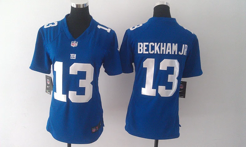 Бежевый Женские Нью-Йорк s 13 Odell Beckham Jr. 10 Eli Manning 80 Victor Cruz Jersey - Цвет: Бежевый