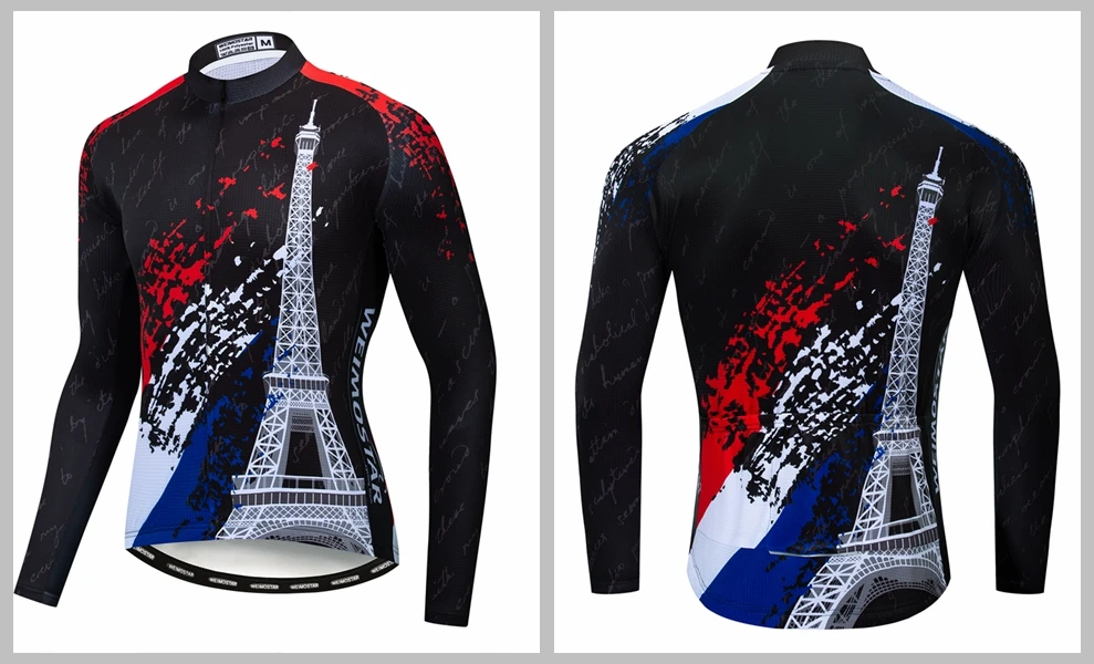 cycling jersey Men Mountain Bike jersey fall MTB Bicycle Shirt long sleeve Road blouse Top Breathable autumn skull black