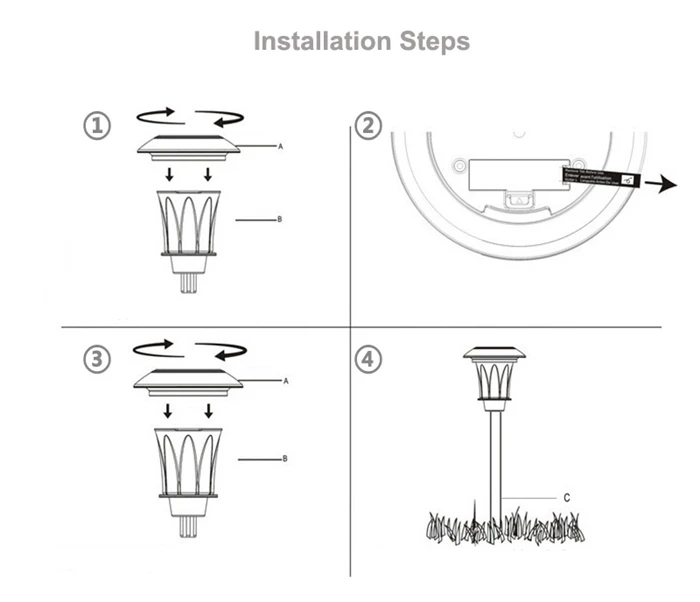 Solar Garden Light Stake Light 14