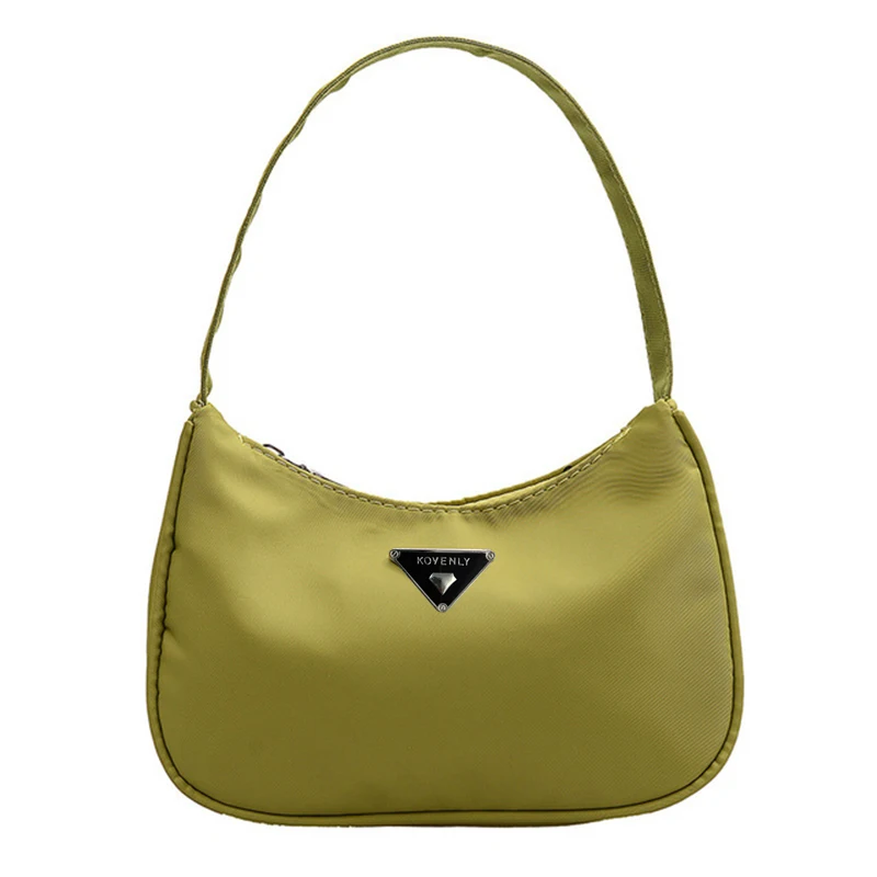 Green handbag Ретро сумки для женщин трендовые винтажные нейлоновые сумки женские маленькие субаксиллярные сумки повседневные ретро мини-сумки через плечо Kendall - Цвет: Green handbag
