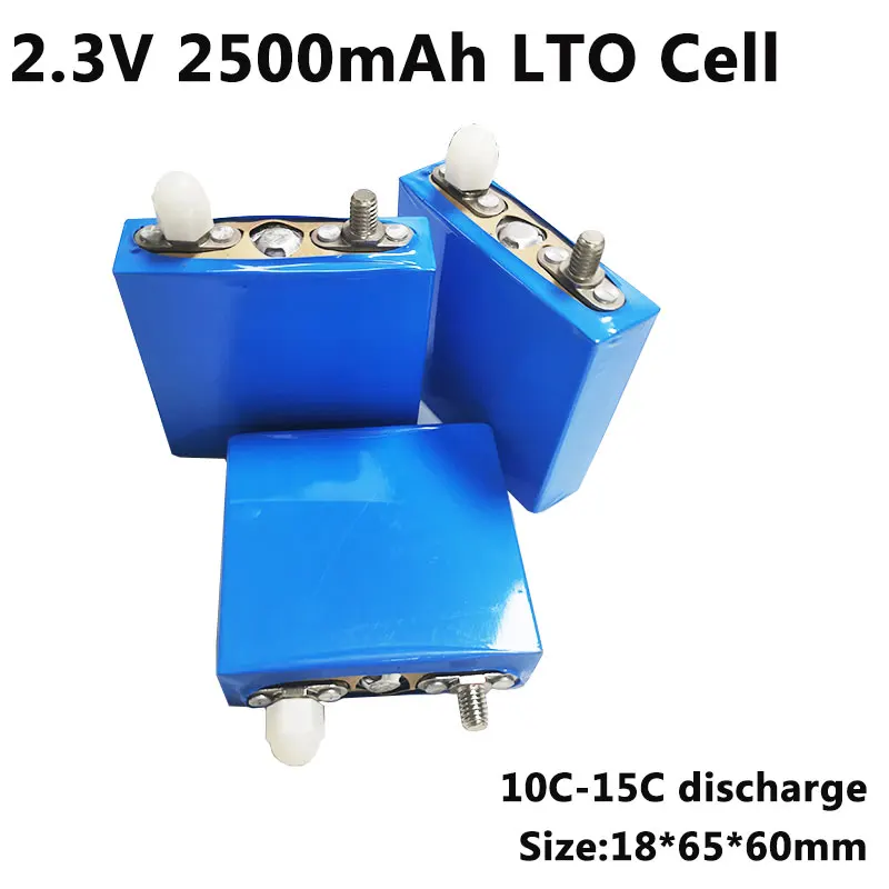 

GTK High rate!LTO 2.3v 2500mAh lithium titanate battery 2.4v 2.5ah 10C discharge 20,000 cycles diy 12v 14.4v LTO battery pack