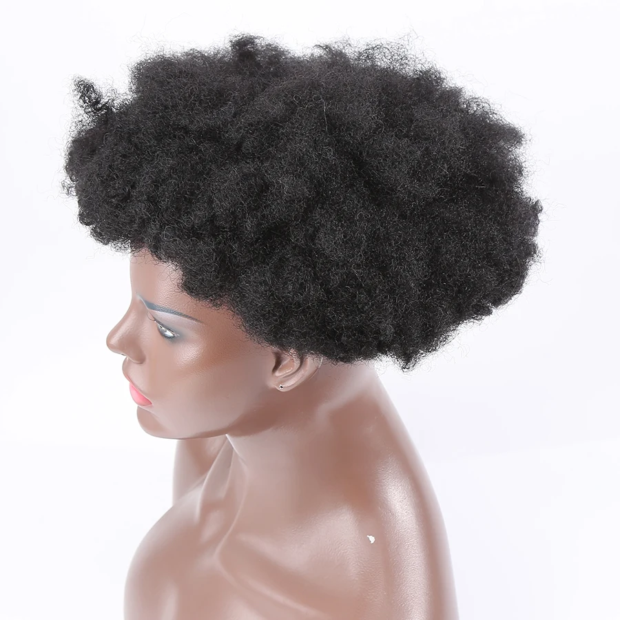 Лювин полностью ПУ накладка из искусственных волос для мужчин афро волосы прочные 0,06-0,08 мм кожа натуральный вид remy волосы мужчины парик их