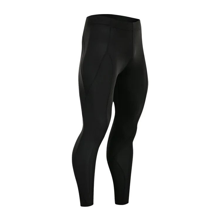 Black Leggings Fanceey термобелье мужское кальсоны Термоодежда Рашгард комплект Спортивное компрессионное белье термо Мужская футболка леггинсы - Цвет: Black Leggings