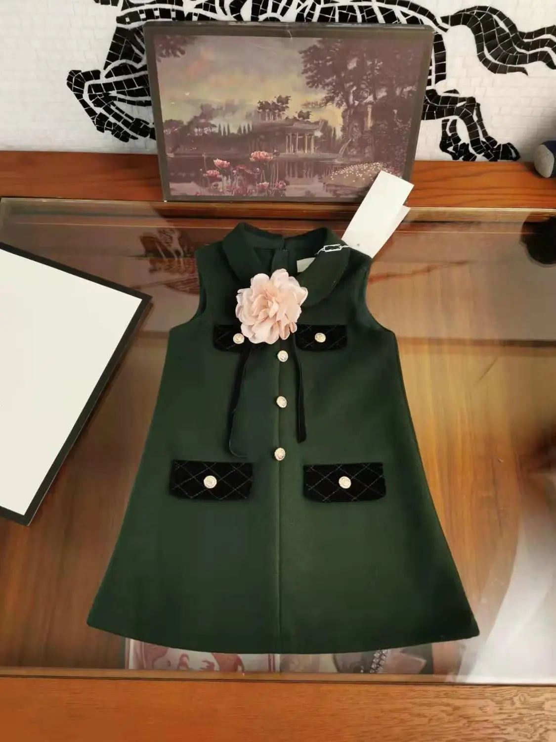 Платье для девочек в европейском и американском стиле; платье-майка с цветочным рисунком; Одежда для девочек; От 3 до 8 лет